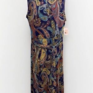 Harlow & Rose Paisley Print Maxi Dress XL NWT